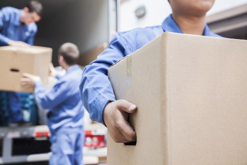 Packing services for a Waterloo home move with labeled boxes