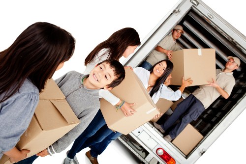 Boxes, wrap, and packing supplies prepared for a Waterloo relocation
