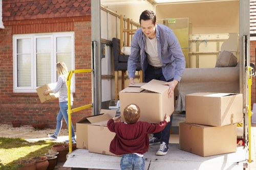 Preparing bulky furniture for pick-up at a Waterloo property