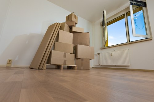 Removal team planning a move in Waterloo near busy central London streets