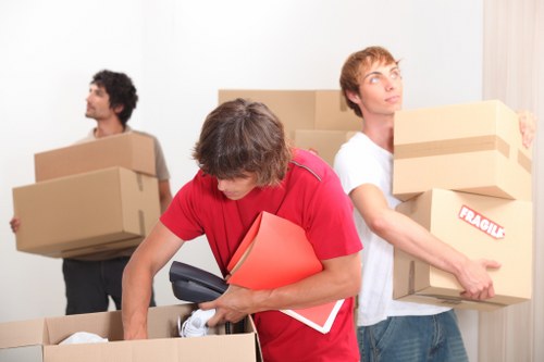 Professional moving team handling boxes and furniture in Waterloo