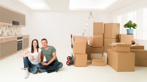 Careful loading of household items during a local Waterloo move